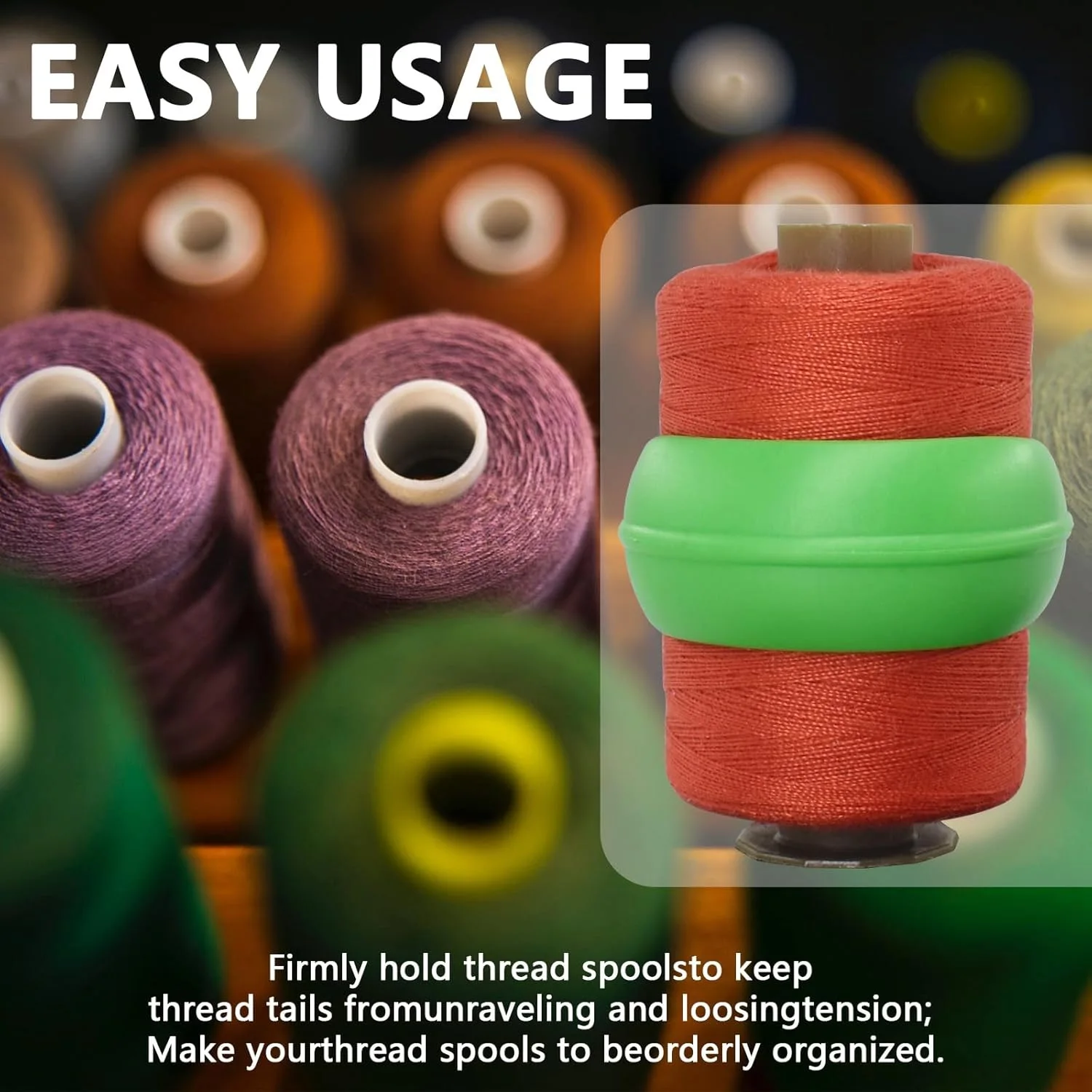 10pcs Thread Spool Savers/Spool Holder Huggers Prevent Thread Tails From Unwinding Keep Thread Tails Under Control No Loose Ends
