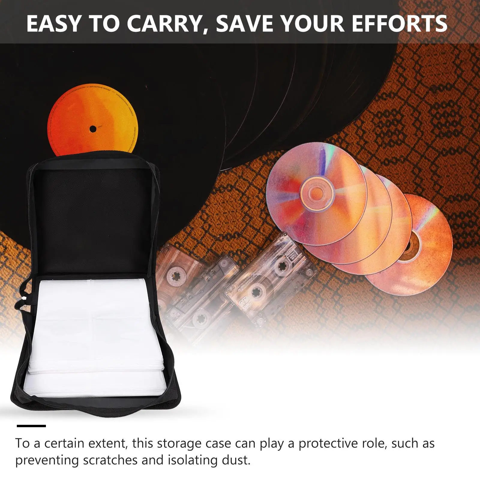 

Чехол для CD/DVD на 240 дисков, органайзер из ткани Оксфорд, портативная сумка для хранения, защитный пылезащитный чехол для CD с ручкой для переноски