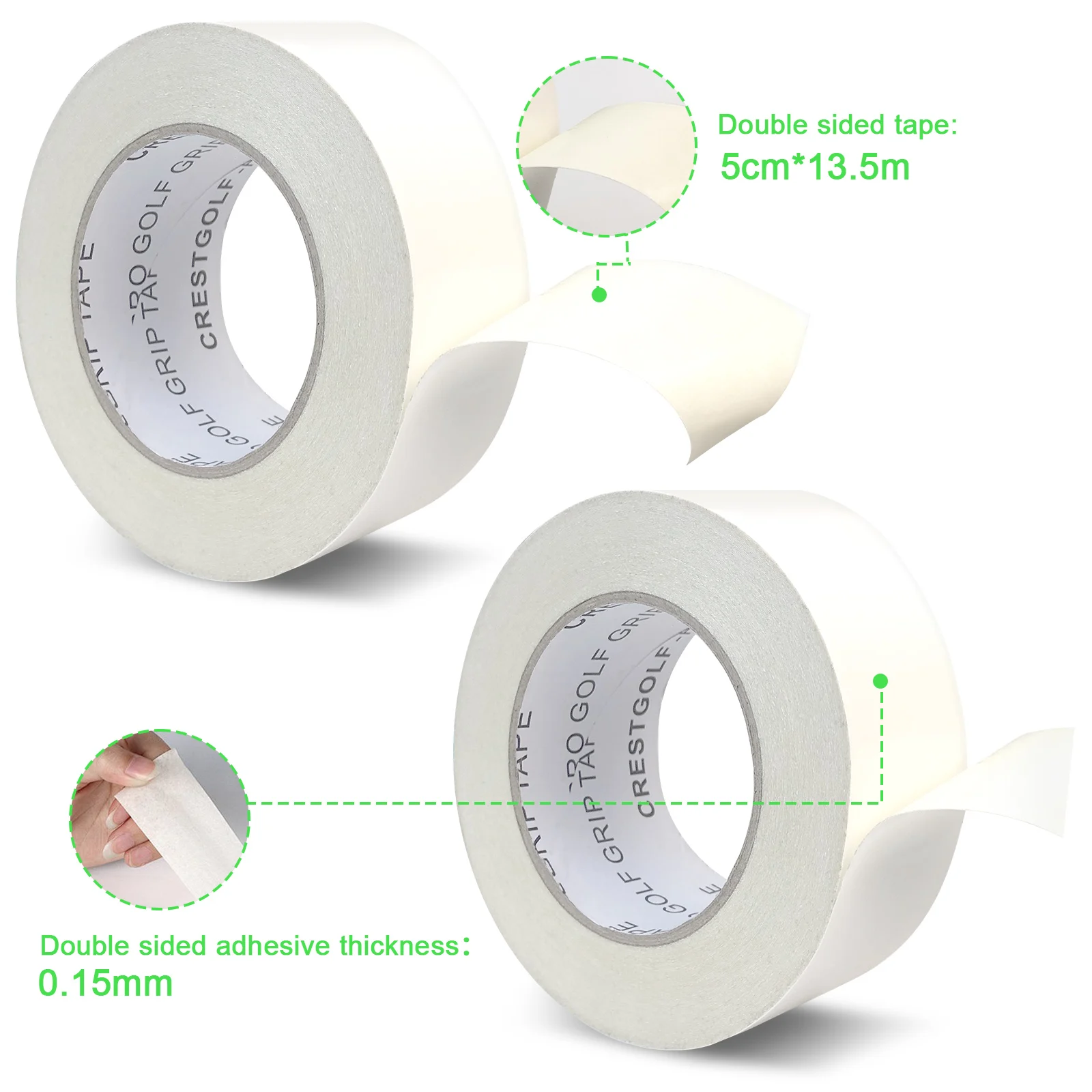 Double Sided Grip Tape for Regripping Golf Clubs Golf Club Gripping Adhesive 50mm x 16 Yards / 50mm x 28 Yards Roll