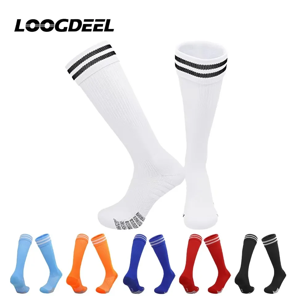 

Loogdeel 1Pair High-Tube Football Socks for Children And Adults Anti-Slip Towel Bottom Elastic Compression Socks Long Tube Socks