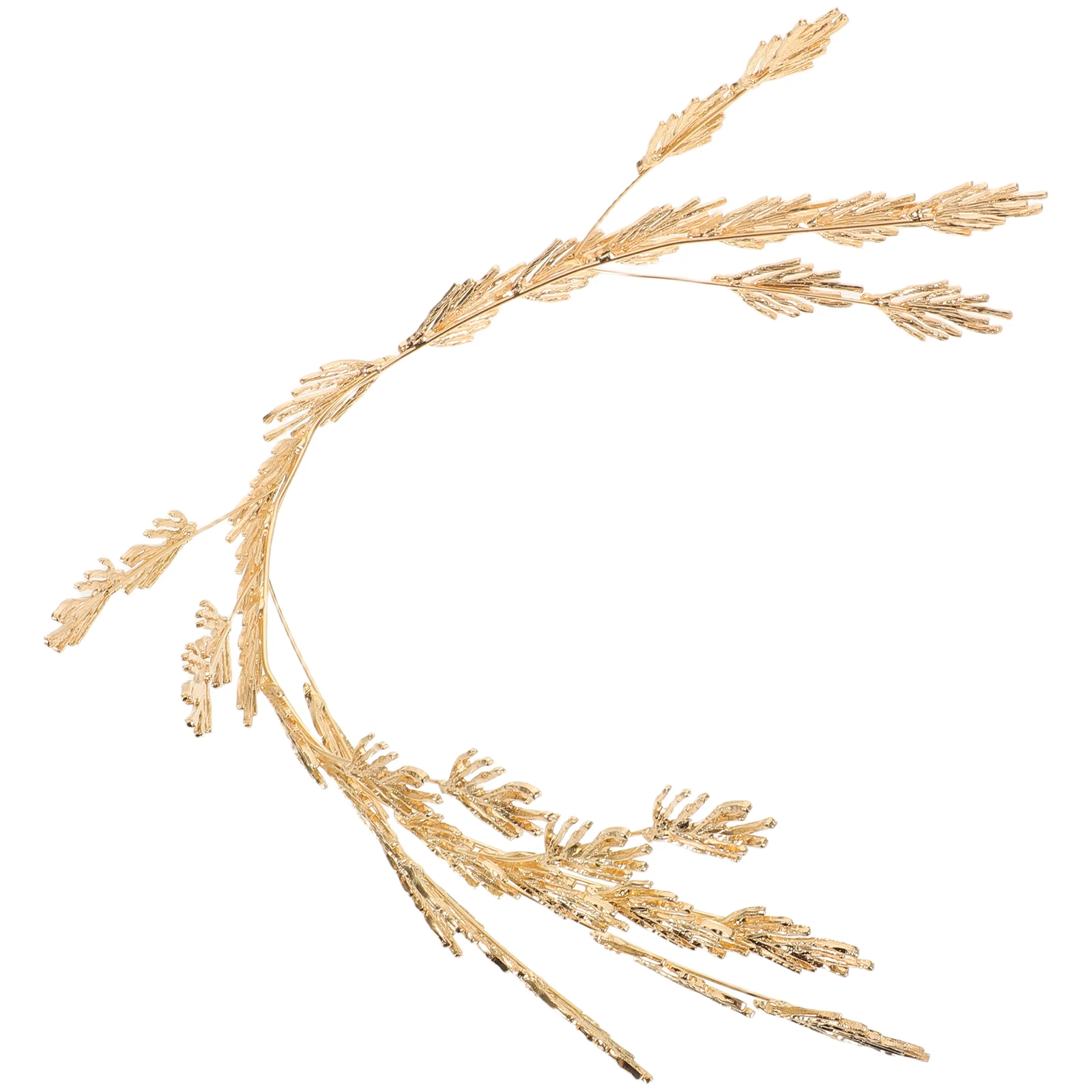 

Elegant Leaf Bridal Crown Bride Wedding Headpiece Headband Hair Accessories Alloy Lightweight Adjustable Fit Party for Women