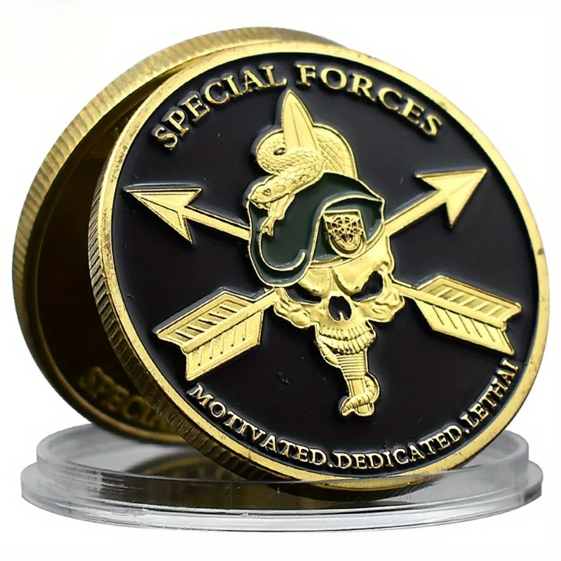 1PC 40mM US Army Special Forces Challenge Coin, Beret Coin Commemorative Badge Collection Gift