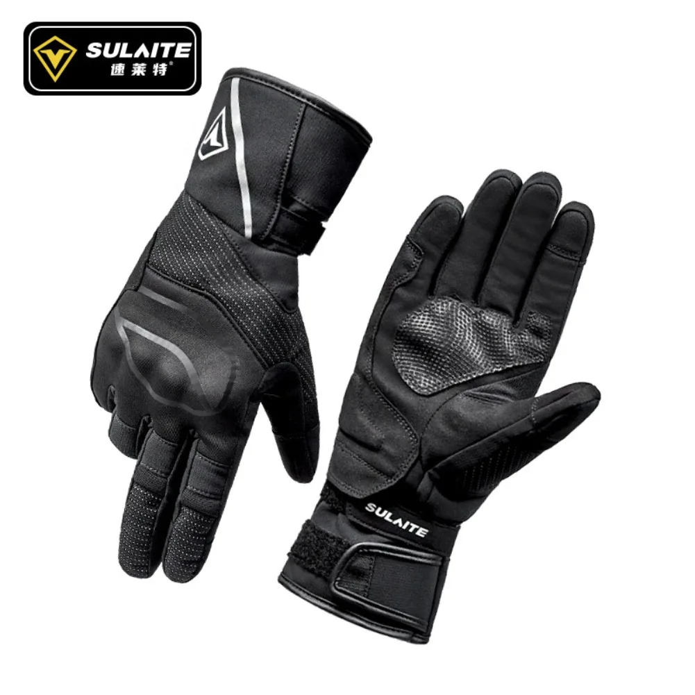 

2026 Waterproof Thermal Touchscreen Gloves with Reflective Strips G9 Winter Motorcycle Gloves TPR Protection