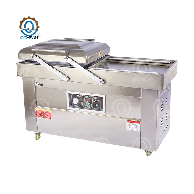 Industrial Stainless Steel Double Chamber Automatic Heavy Duty Meat Seafood Vegetable Fruit Vacuum Packing Machine
