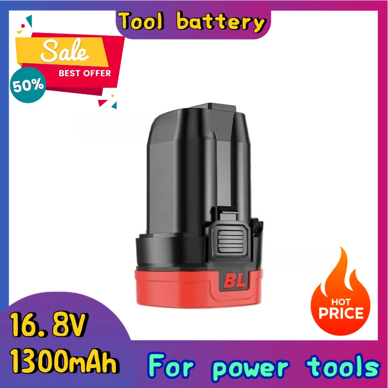 

Replacement Battery 16.8V 1300mAh for Brushless Hand Drills Tapping Cordless Impact Drills Household Electric Screwdrivers