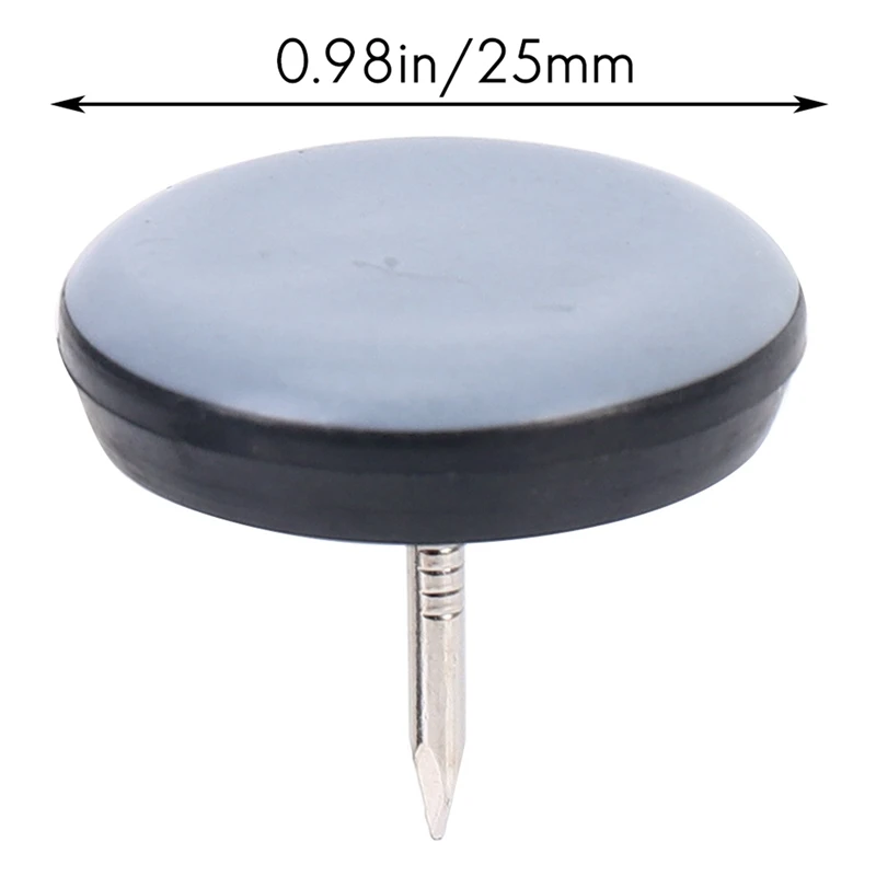 6.25mmの回転式家具用スライド,釘付きの簡単な移動パッド,堅木張りの床の保護,20個