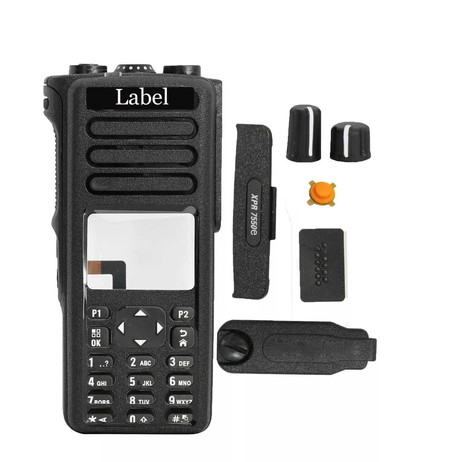 Black Replacement Repair Housing Cover Case With Speaker+Mic for XPR7550e DGP8550E DP4800E DP4801E Two Way Radio