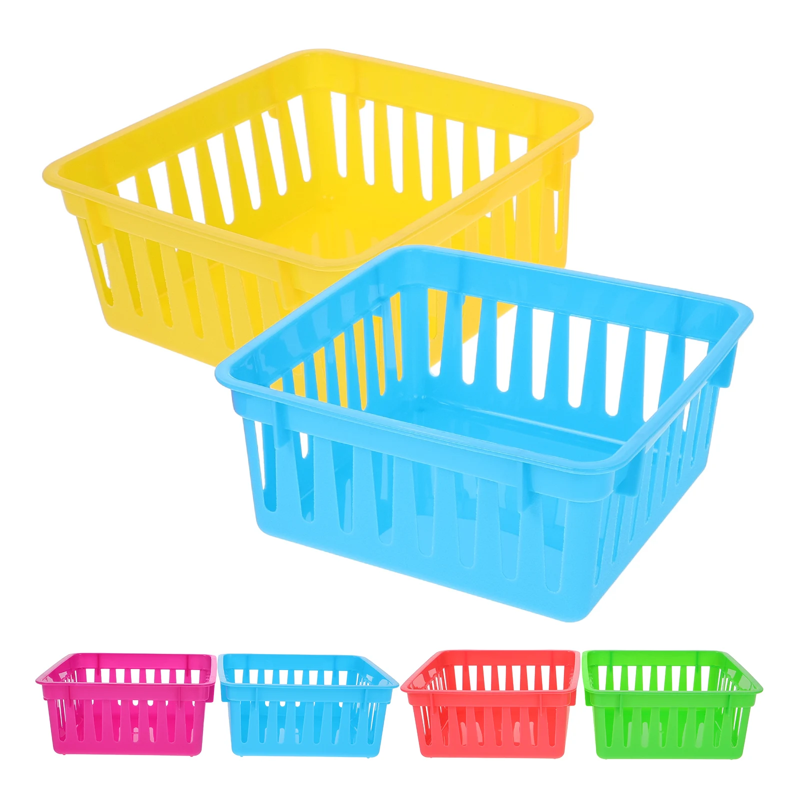 

6 Pcs Classroom Storage Trays Plastic Bins Supply Organization Containers Basket
