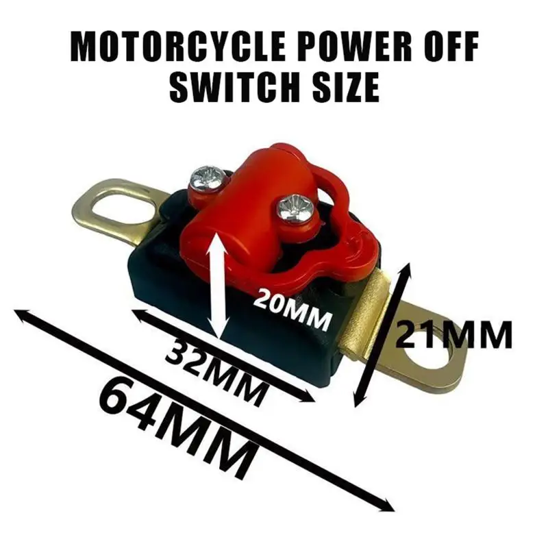 New Motorcycle Power Off Switch With Durable Brass Connector And Anti Misoperation Cover For All 2 Wheel And 3 Wheel Motorbikes