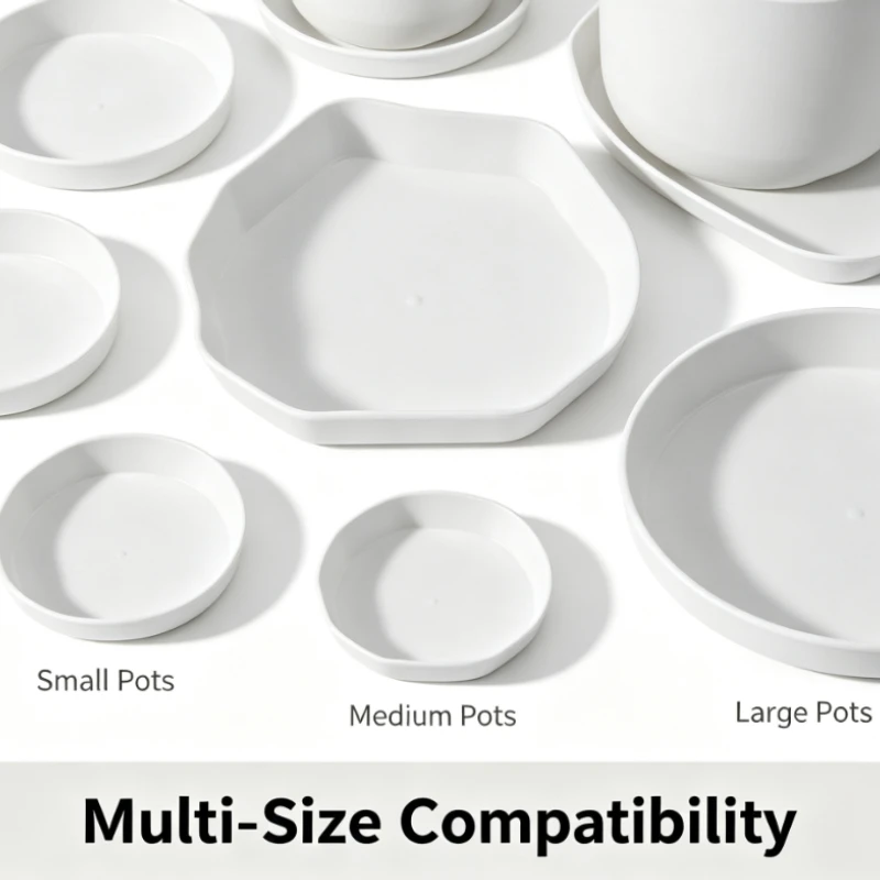 Flower Pot Tray Plastic Saucer Thickened Base Pad Water Catcher Pan Bottom  Succulent Planter Base Leak-Proof Garden Gear