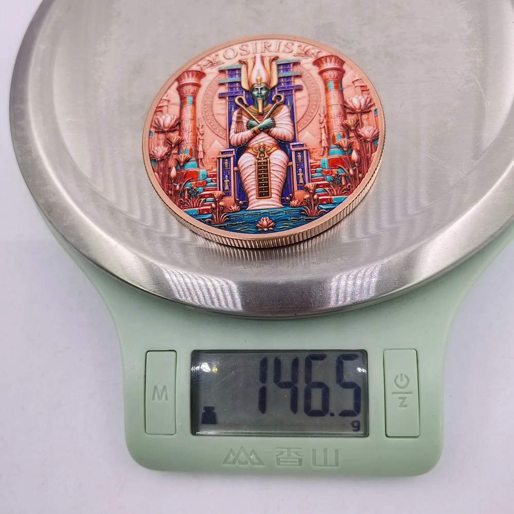 5 Designs 5 OZ Pure Copper Commemorative Coin Ancient Egyptian Gods Ra Anubis Isis Osiris Thoth Crafts Collectible Gift