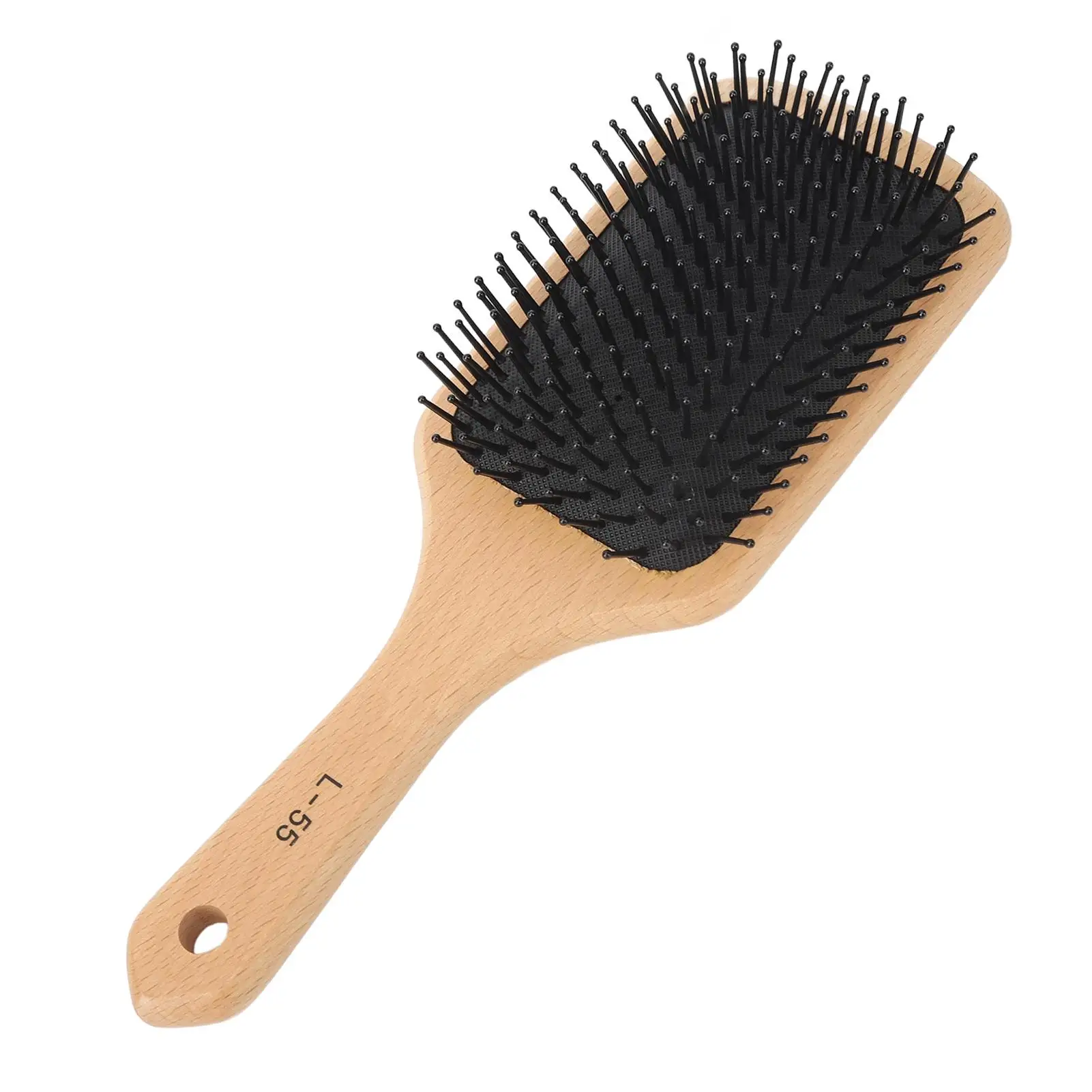 Brosse à Cheveux Ergonomique avec Énergie du Cuir oral elu, Peigne à lèvent, Coussin Facile à Nettoyer, Dents Arrondies Portables pour Usage Domestique