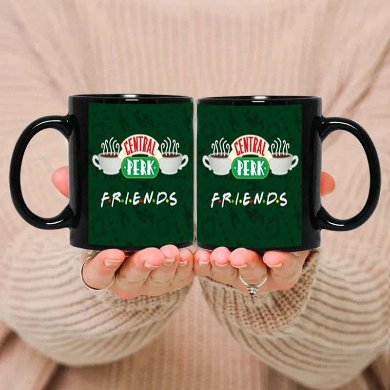 Personalized Name Mug Central Perk Design Coffee Mug  Customize Tea Cup Black Milk Beer Mugs Lovers Friends Gifts