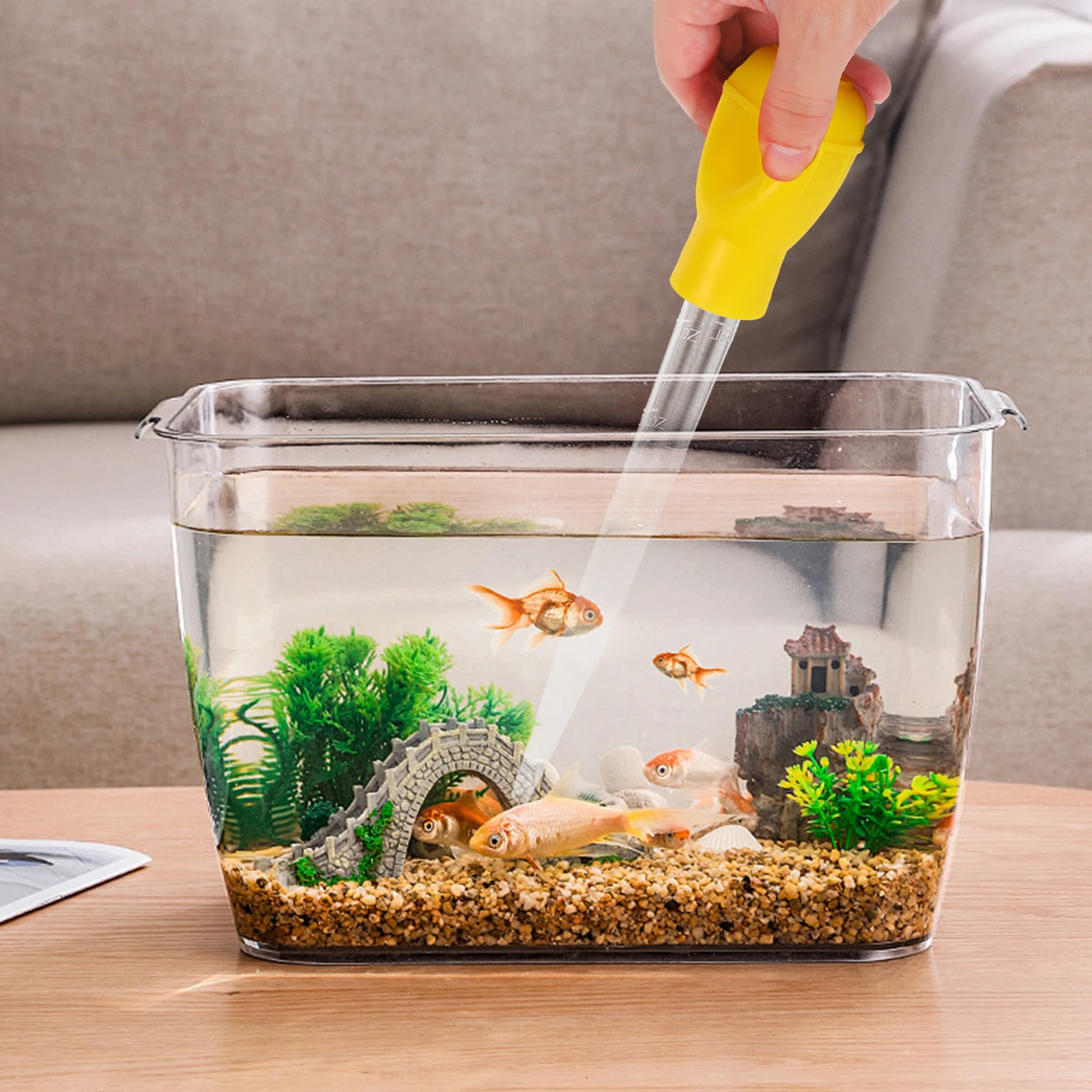 

Aquarium Water Absorber Mini Siphon Cleaner Gravel Dropper Betta Tank Accessories Manual Efficient Aquarium Cleaning