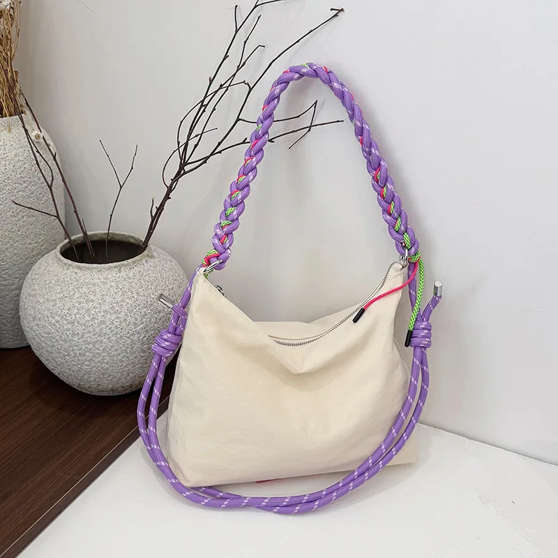 

Korean Style Ins Crossbody Bag Fashionable and Durable Minimalist Rope Shoulder Bag for Women Casual and Simple Commuting Bag