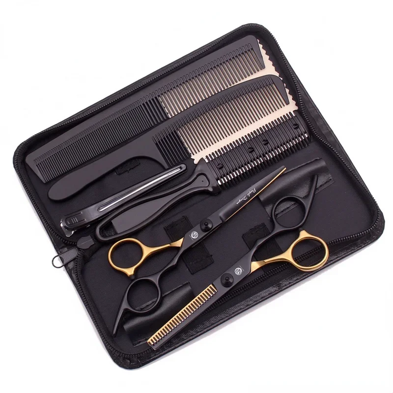 

Hair Scissors 5.5 6.0 Professional Hairdressing Scissors Thinning Barber Scissor Set Hair Cutting Scissors 440C Japan Steel 888#