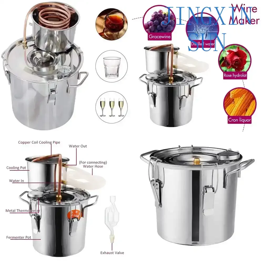 10L Small Essential Oil Extractor Distillation Machine for Essential Oil Extraction Distiller Equipment for Aromatherapy DIY
