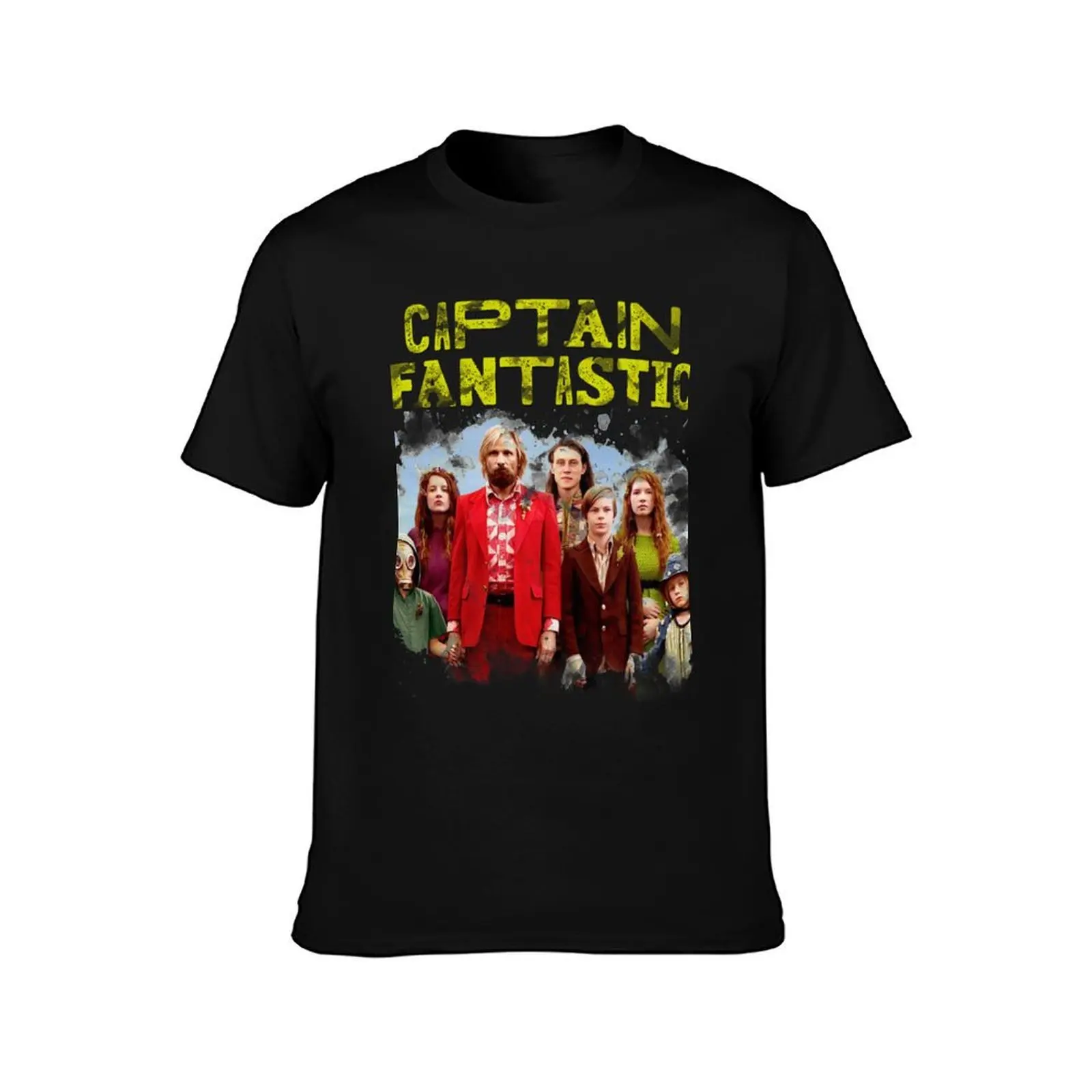 Captain Fantastic movie poster in Watercolor style T-Shirt Summer Casual Cotton Tee Oversized Streetwear Tops 100% Cotton