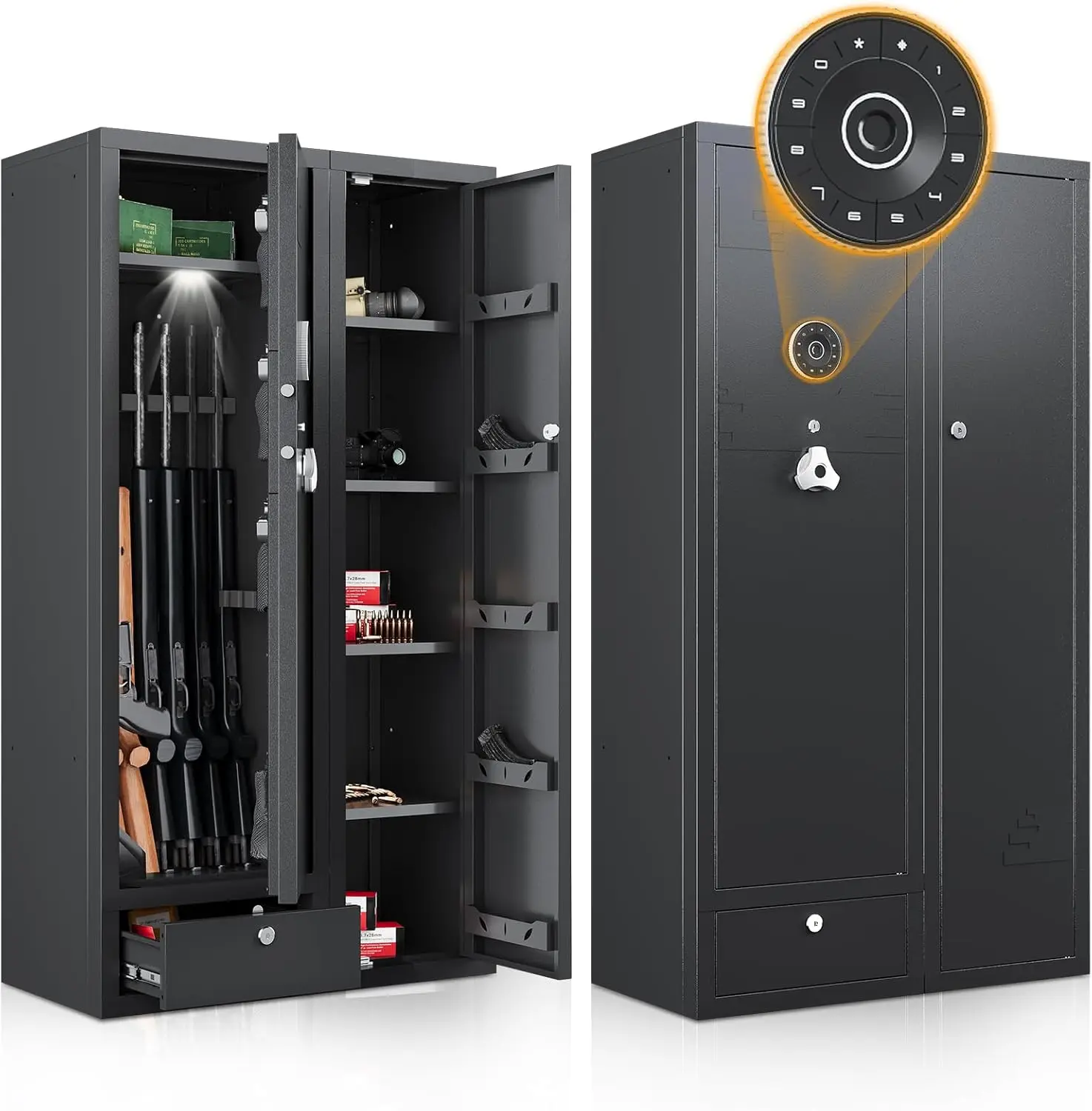 15-20 Gun Safe,Gun Safes for Home Rifle and Pistols,Large Gun Safes for home and Shotgun, Large Gun Safes for home and Shotgun