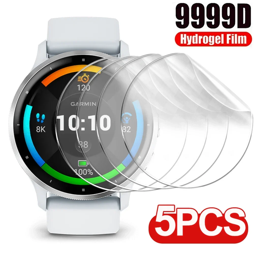 1-5Pcs Hydrogel Film For Garmin Venu 3/3s Soft High Definition Clean Film Screen Protector Protective Cover For Garmin Venu 3S