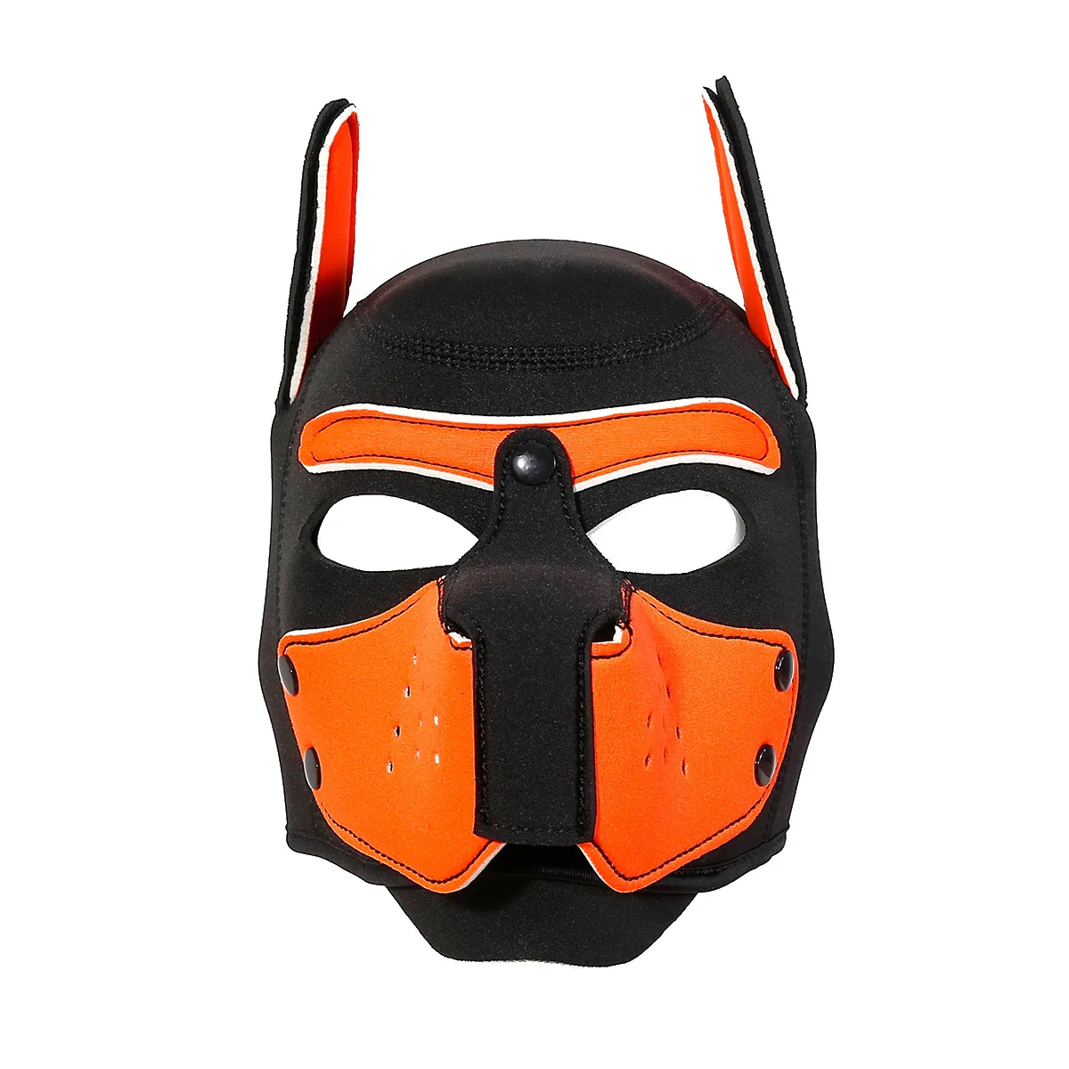 Cosplay de chiot pour hommes et femmes, Costumes Sexy pour jeu de rôle, masque de chien rembourré en caoutchouc Latex, capuche avec collier réglable, accessoire exotique
