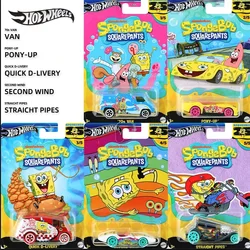 Original Hot Wheels Auto Spongebob Schwammkopf Spielzeug für Jungen Diecast Van Pony-up schnelle Lieferung zweite Wind gerade Rohre