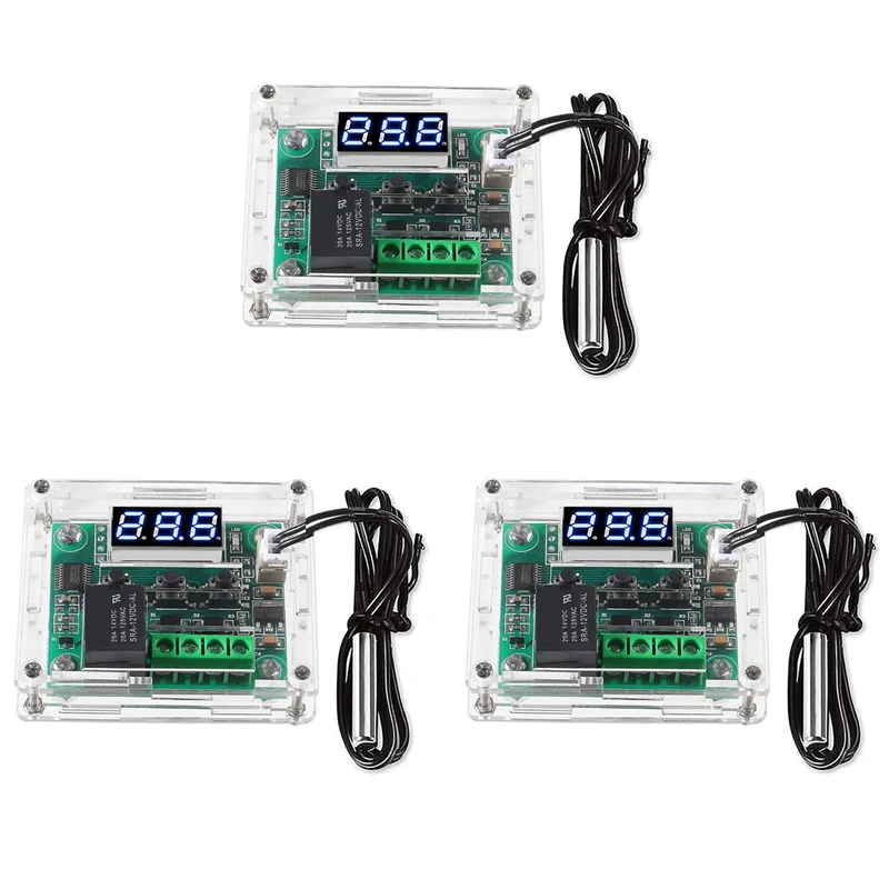 B23B W1209 DC 12V Digital Temperature Controller Board -50-110°C Electronic Temperature Temp Control Module Switch (3-Pack)