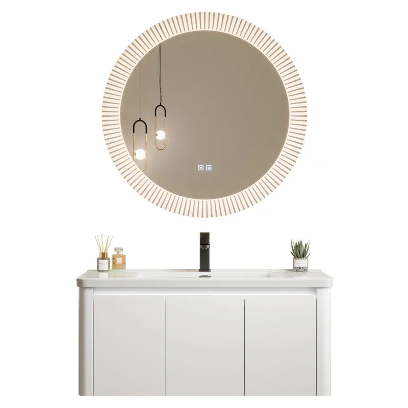 

*Modern bathroom cabinet intelligent mirror integrated ceramic washbasin bathroom vanity cabinet sink storage bathroom furniture