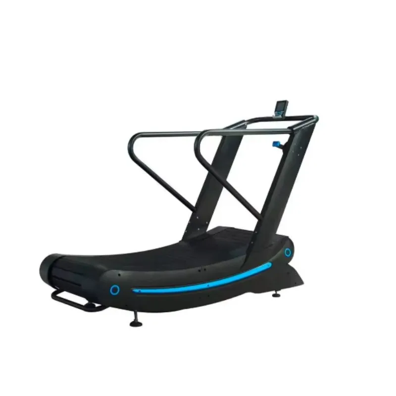 Cinta de correr curvada autogenerada para fitness comercial, ajuste de velocidad no motorizada, cinta de correr Woodway