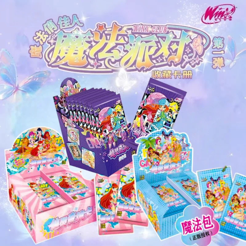 

Подлинная волшебная сумка для карт Winx Club, сумка Fairy Bag, карты Fairy Wonderland Bloom Stella Flora, коллекция аниме-карт, подарок на день рождения для девочки