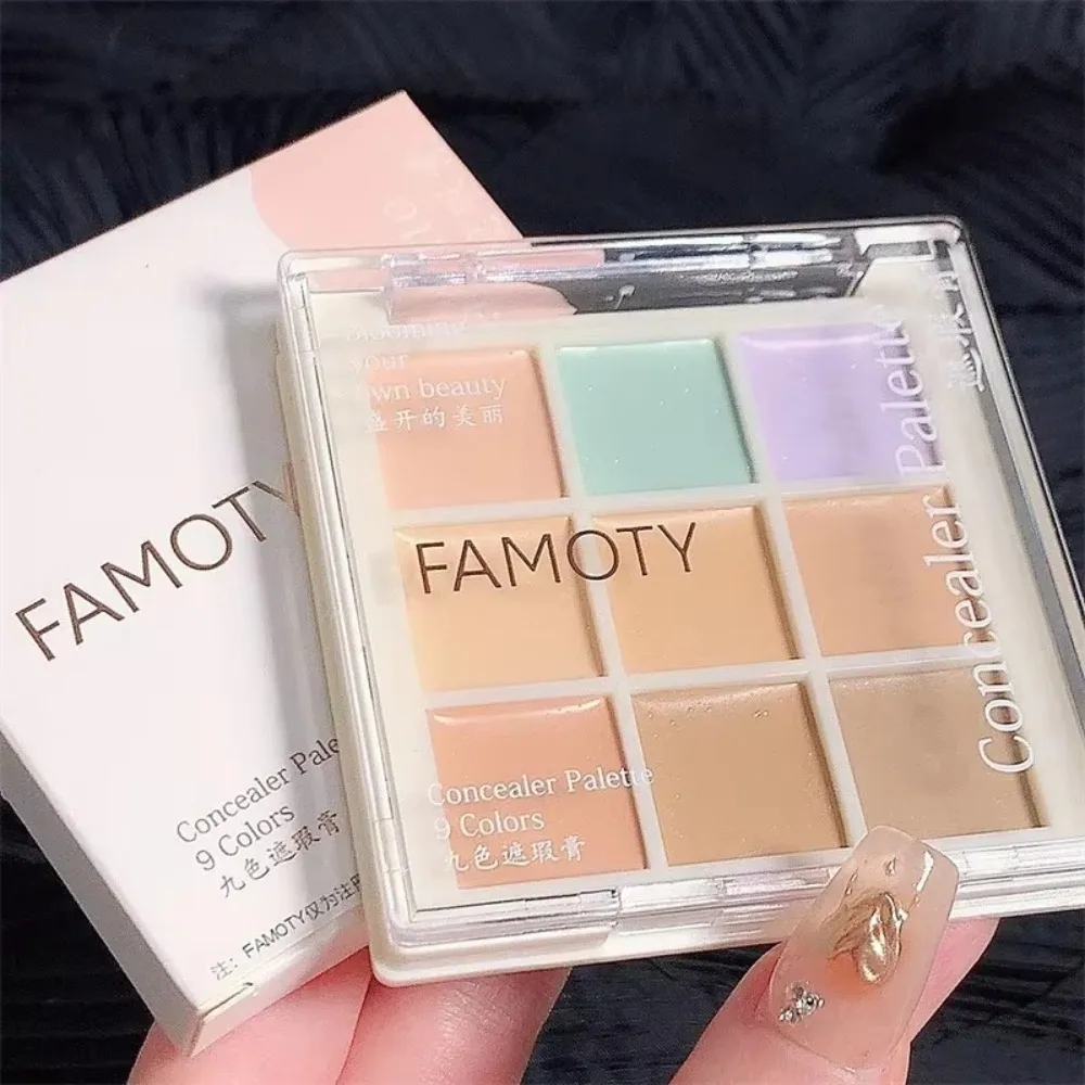 Nuevo Corrector resistente al agua de 9 colores, cobertura completa, corrector de ojos de larga duración, paleta correctora, base de reparación, ojeras