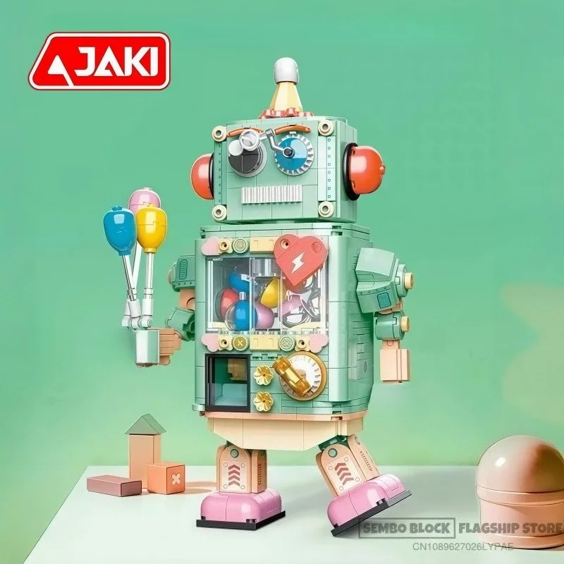 

JAKI Gashapon Robot Assembling Building Blocks Kawaii Anime Cartoon Model Desktop Collectible Ornaments Children's Holiday Gifts