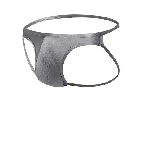 Men's Sexy  Briefs Polyamide Underwear Soft Comfortable Jockstrap Exposed Buttocks Gay Innerwear