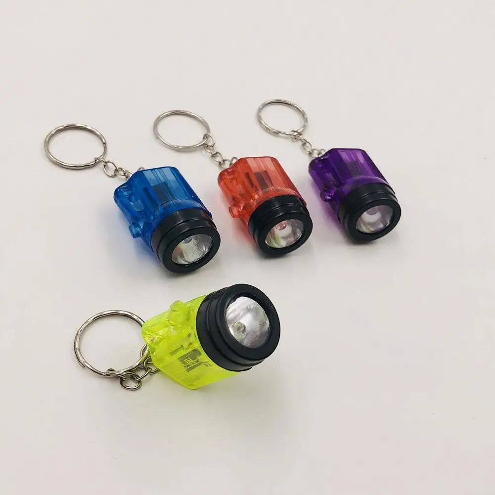 Mini Keychain Flashlight Portable Emergency Self Defense Torch Pocket Plastic EDC Light Outdoor Hiking Camping Key Ring Lantern