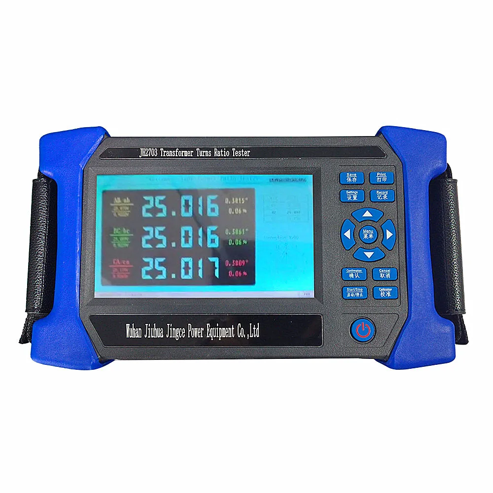 Handheld 3 Phase Y/D/Z Type Transformer Turns Ratio Tester Calculator TTR Meter For Laboratory Testing With Lithium Battery In