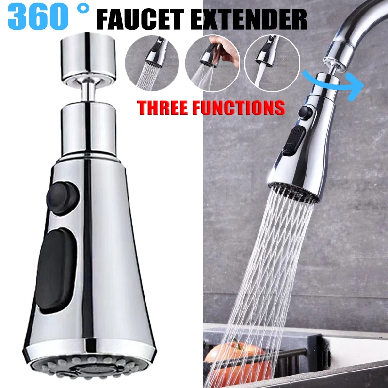 

3 In1 Kitchen Replaceable Faucet Sprayer Nozzle ABS Durable Water Tap Water Basin Sink Shower Spray Head Multifunctional Hydrant