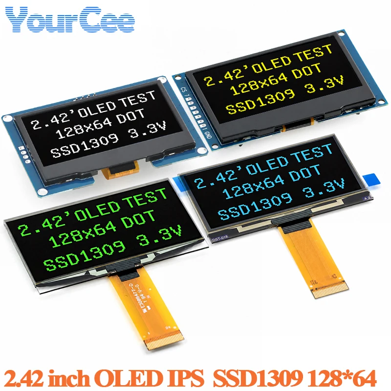 2.42 Inch OLED LCD Screen Display Module 4Pin/7Pin 2.42