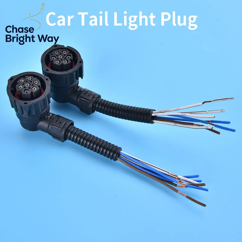 Pin Car Plug Socket Truck For Tail Light Connector Wire 7-Hole J6 Socket