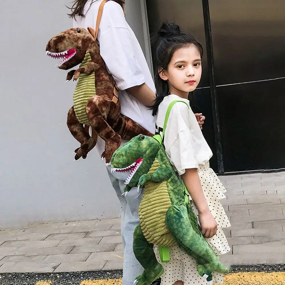 Dianosaur Backpacks Kids Doll Plush Bags 3D Dinosaur Baby Backpack Cute Animal Dinosaur Plush Bags Toys Gifts