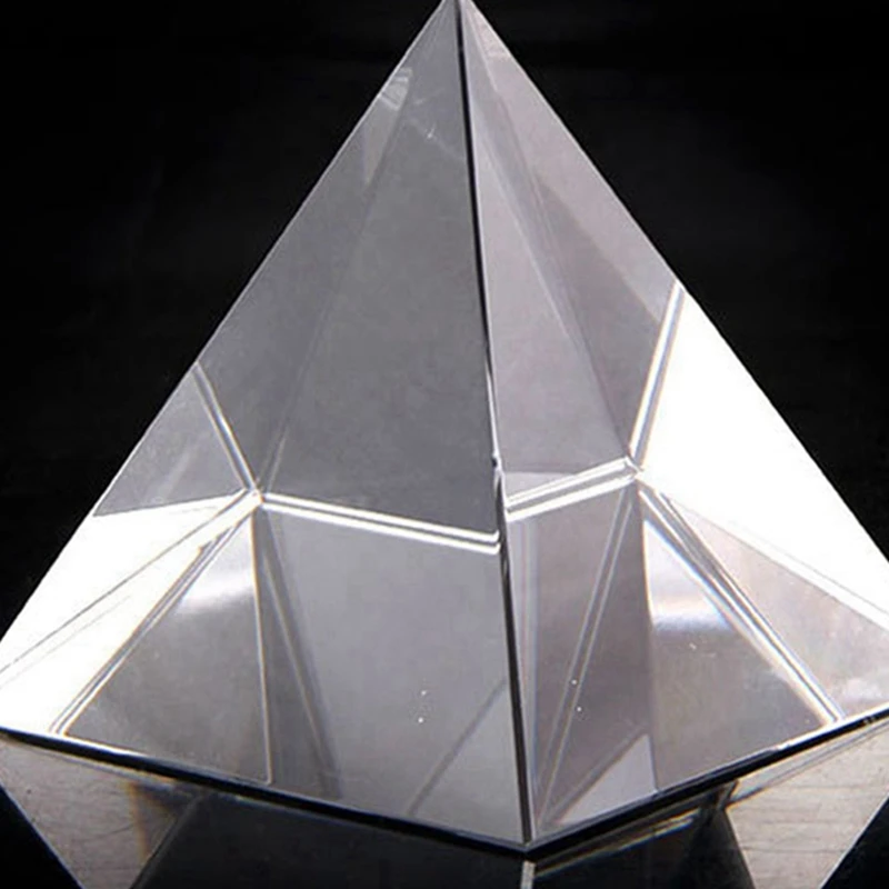 2X Prism Optical Glass Pyramid 40Mm High Rectangular Polyhedron Suitable For Teaching Experiments