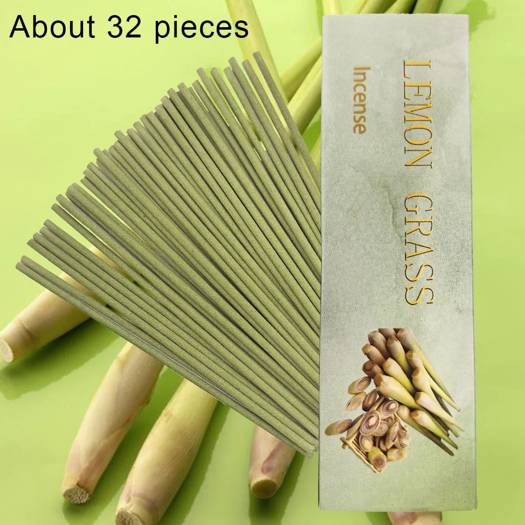 Aproximadamente 32 palos/caja, caja de regalo premium, embalaje de caja de cerillas, incienso de citronela, aroma de hierba de limón es único, adecuado para uso personal, empresas, reuniones, etc. como producto de aromaterapia
