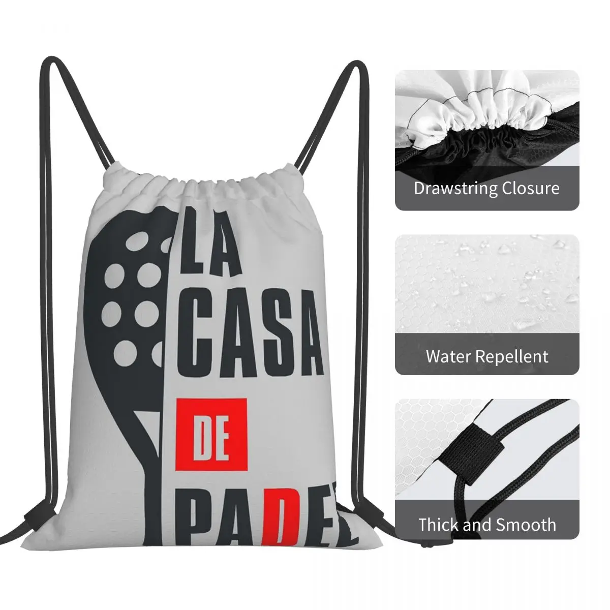 Sacos de cordão portáteis, Viagens e Estudantes, Travel Storage Bag, Moda Bundle Pocket Bundle, La Casa De Padel