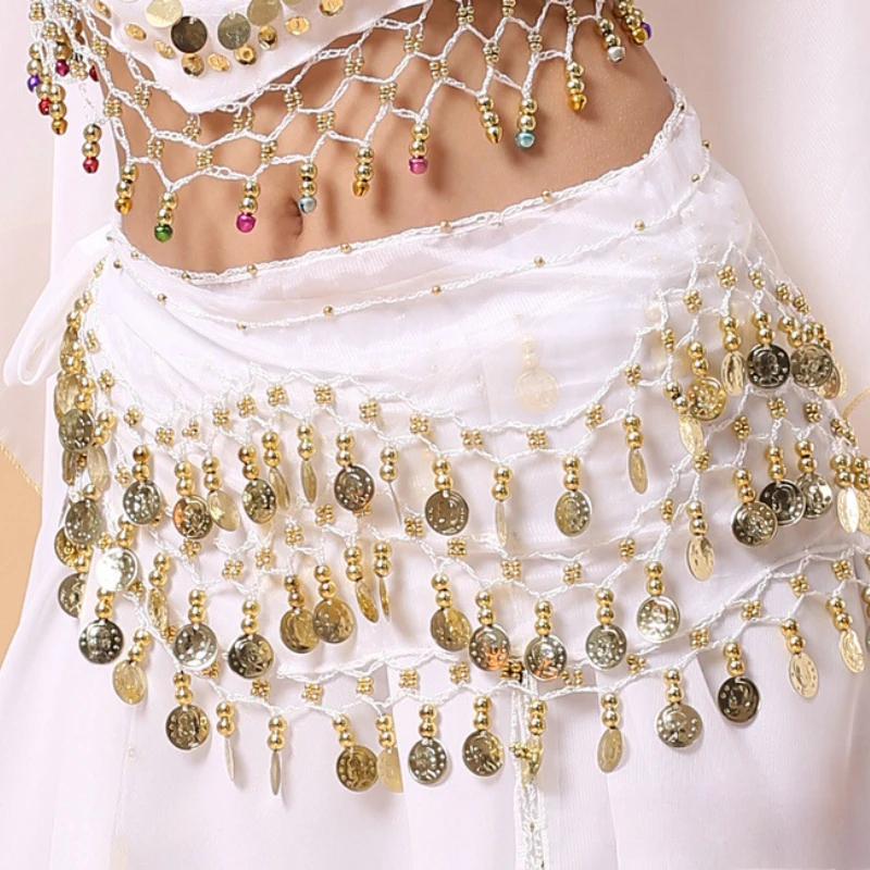 Belly dance oriental belly dance costumes Belt Women 140cm Sequins Tassels Chiffon Hip Scarf for Thailand India Arab dance Belts