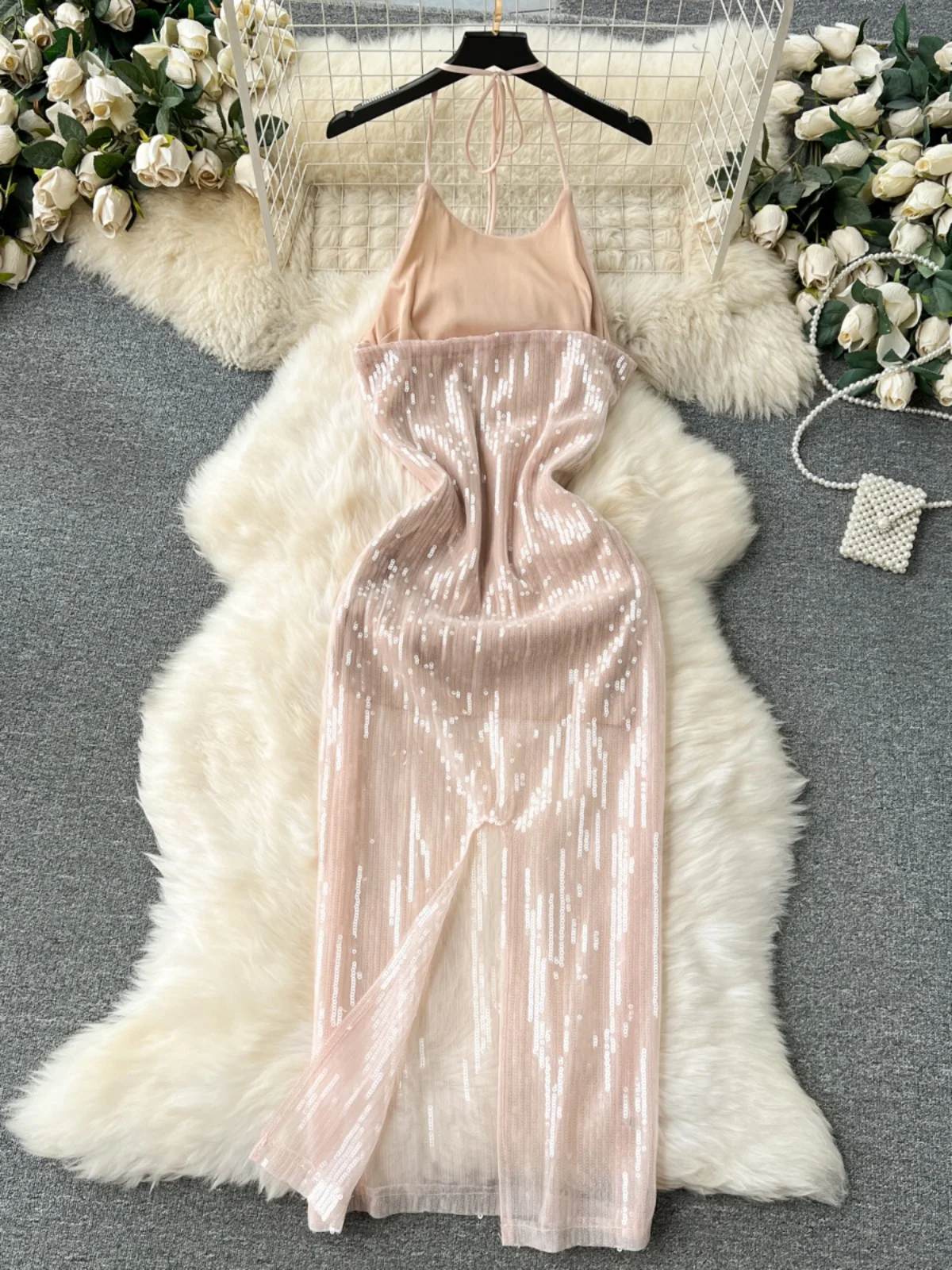 Ele Glitzernde Abend Dr Sexy Bal Abnehmen Mittellange Hängende Neline Frauen Neue Sle Koreanische Sle Pendeln