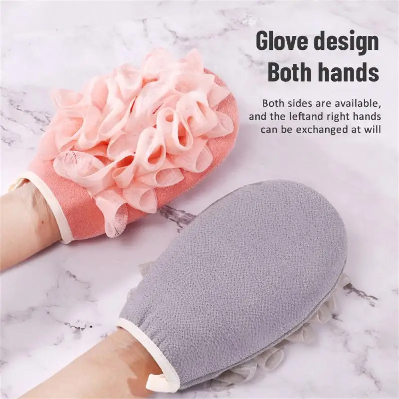 Exfoliërende handschoenen Lichaamsreiniging Badbloem Badkamer Douchebal Body Scrubber Badspons Handdoek Badkamergereedschap