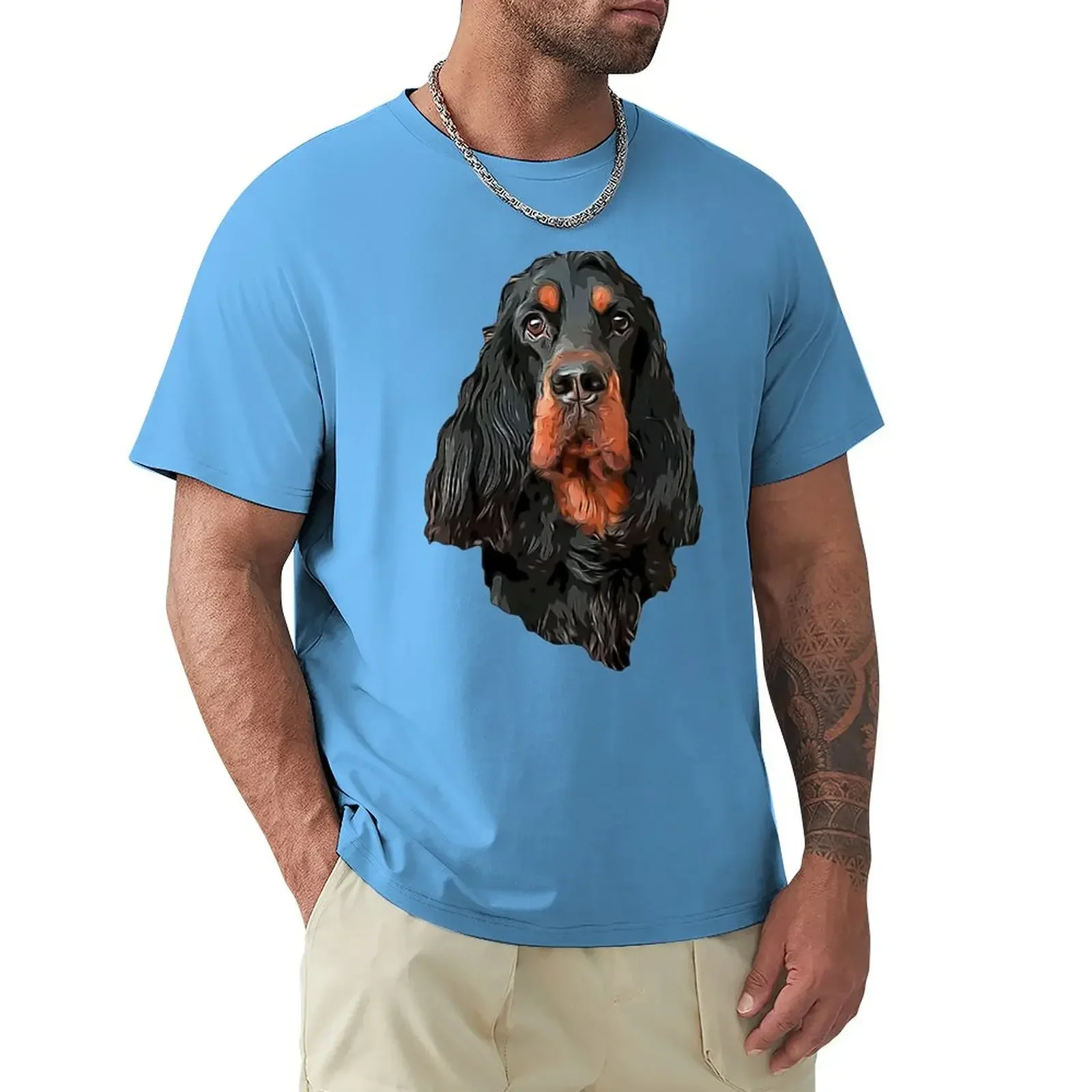 anime clothes quick-drying black t shirts for men Gordon Setter - Stunning Artistic Portrait T-Shirt Short Sleeve 2024