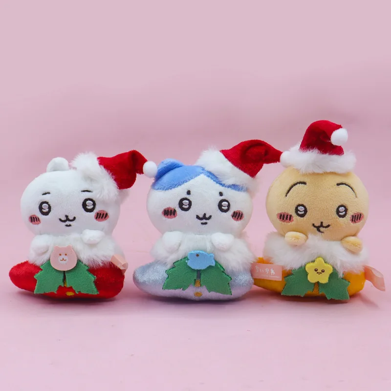 

MINISO Hachiware Cartoon Doll Pendant Christmas USAGI Girls Holiday Gifts Cute Anime Bag Ornaments Plush Toy Perimeter