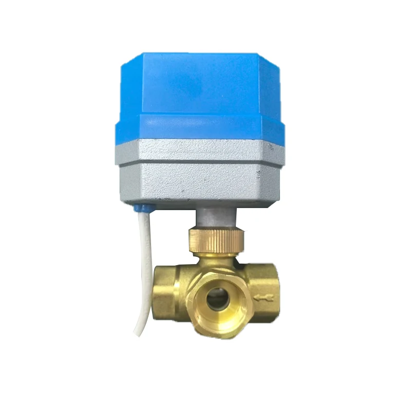 Válvula de esfera motorizada de latão 220V 24V 3 fios 2 controle atuador de válvula elétrica OEM para mídia de água