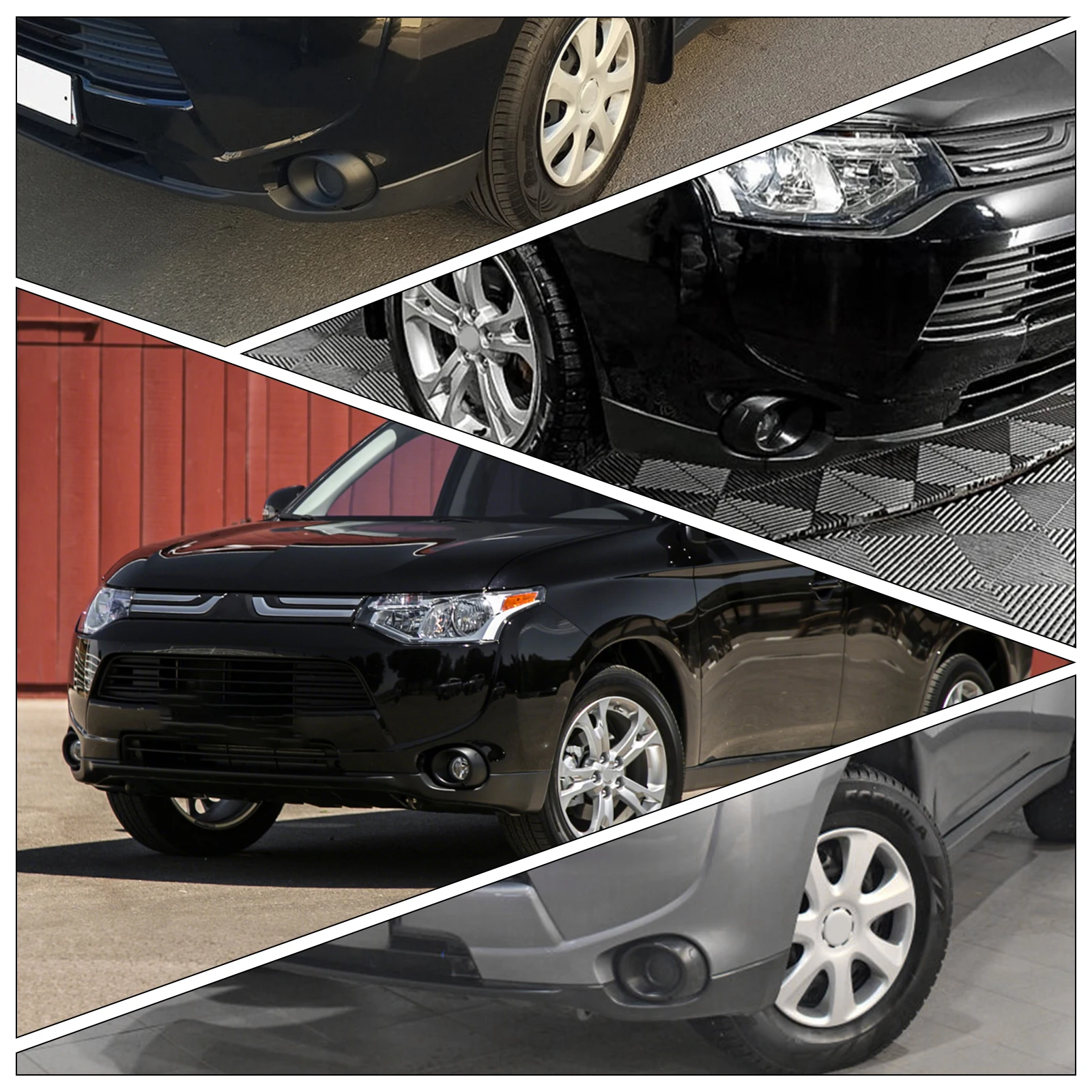 2 Stück Front stoßstange Nebels chein werfer Lampe Abdeckung Rahmen Lünette links und rechts für Mitsubishi Outlander d571 d572 – Detail 20