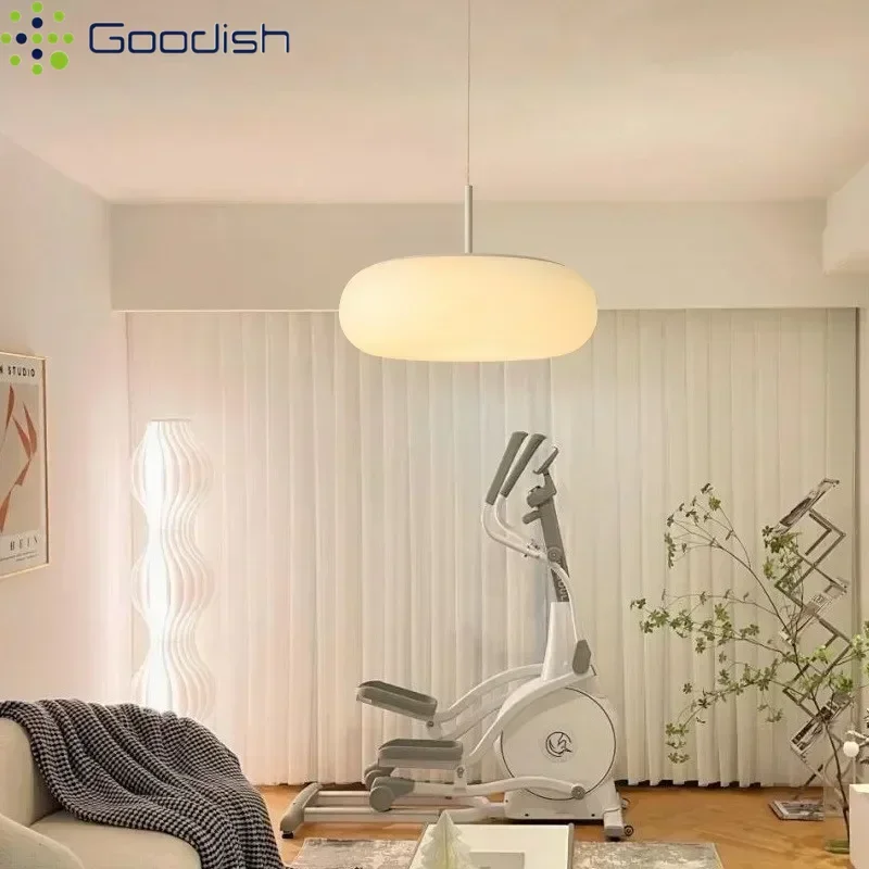 

Современные скандинавские ваби-саби, минималистичные кремовые светодиодные подвесные светильники полного спектра, креативные лампы для спальни, украшения дома, люстра